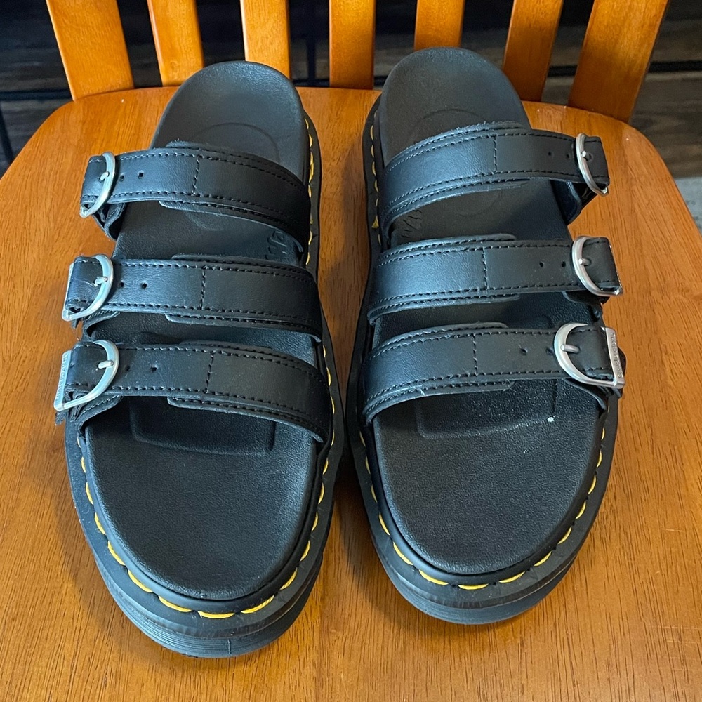 Dr. Martens Women's Blaire Hydro Leather Slide Sandals